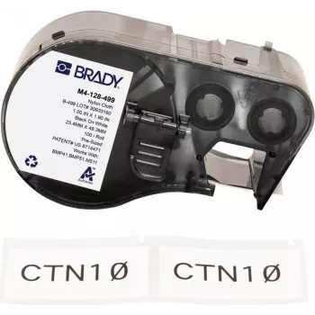 Brady B-427 savaiminio laminavimo vinilo etikečių kasetė BMP21-PLUS, BMP21-LAB, M210, M211 – 25,4 mm x 19,05 mm, balta/peršviečiama, nuolatiniai akriliniai klijai, terminis perkėlimas (M4-128-499)