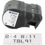 BRADY M5C-1500-422 ištisinė etikečių kasetė BMP51/BMP53/M511 - savaiminio laminavimo vinilas, 25,4 mm x 6,4 m, balta/pusiau peršviečiama