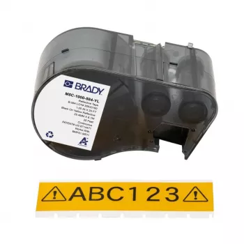 BRADY BMP51/BMP53/M511 savaiminio laminavimo vinilo etiketė, balta/peršviečiama, 1 colio plotis, 21 pėdų ritinys