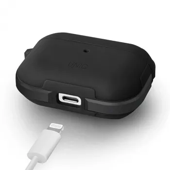 UNIQ Valencia antimikrobinis dėklas, skirtas AirPods Pro – Midnight Black