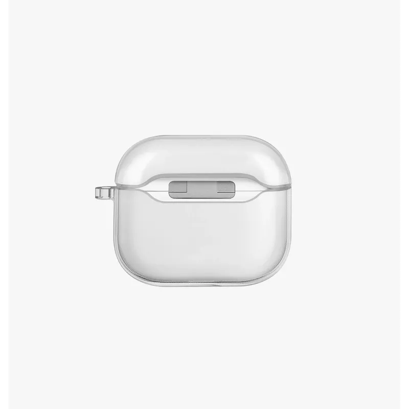 UNIQ Glase dėklas Apple AirPods 4 blizgantis dūminis
