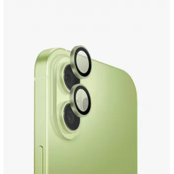 UNIQ Optix Aliuminio fotoaparato objektyvo apsauga, skirta iPhone 17, su aplikatoriumi, žalia