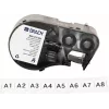 Brady M4C-375-422 savaiminio laminavimo vinilo etikečių kasetė, skirta BMP41/BMP51/BMP53/M511 spausdintuvams, balta, 25,4 mm x 6,4 m