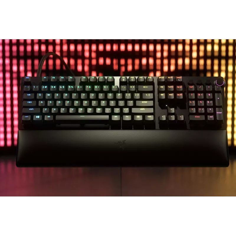 Laidinė žaidimų klaviatūra Razer Huntsman V2, Analog Optical jungikliai, JAV išdėstymas, RGB, juoda (RZ03-03610100-R3M1)