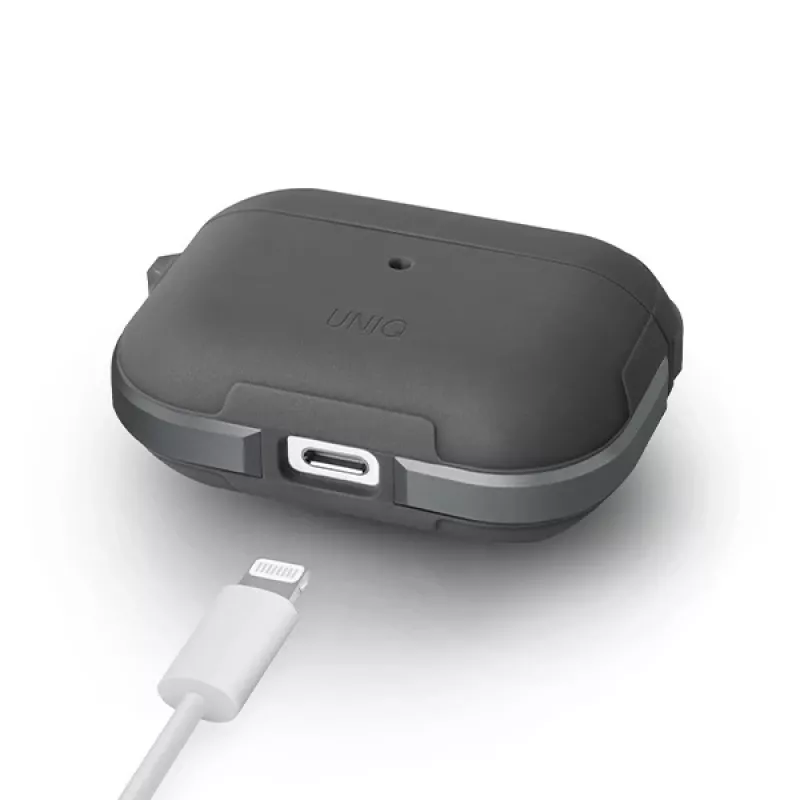 UNIQ Valencia antimikrobinis dangtelis AirPods Pro - ginklų pilkumo spalvos