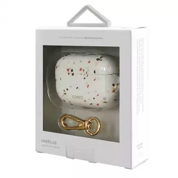 UNIQ Coehl Terrazzo dėklas Apple AirPods Pro - natūraliai balta