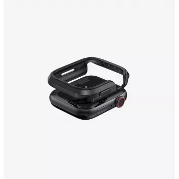 UNIQ Valencia Smartwatch dėklas, skirtas Apple Watch 44mm/45mm/49mm, Midnight Black