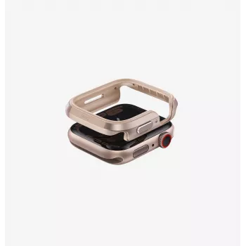 UNIQ Valencia Smartwatch dėklas, skirtas Apple Watch 44mm/45mm/49mm, Midnight Black