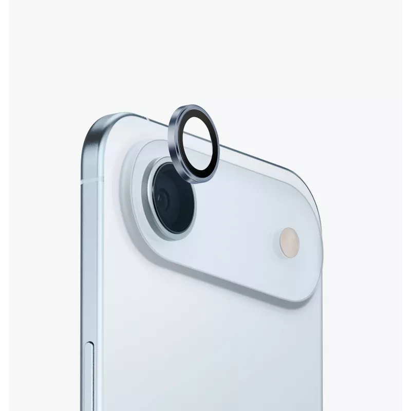 UNIQ Optix Aluminium fotoaparato objektyvo apsauga su aplikatoriumi, skirta Apple iPhone Air, juoda