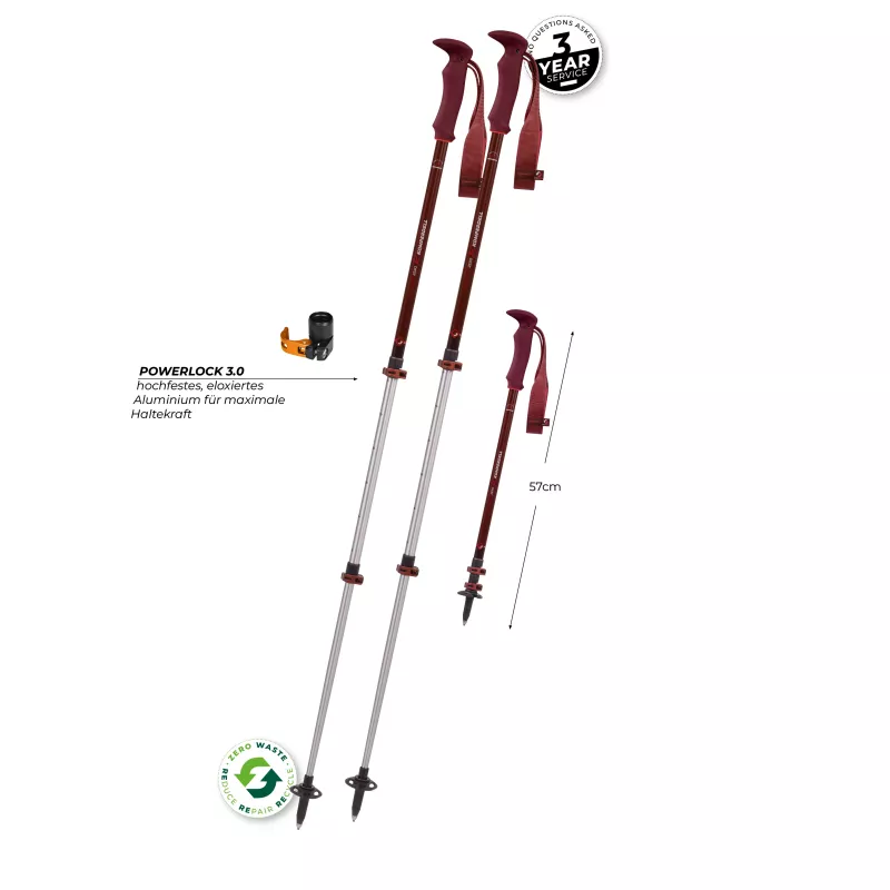 Komperdell Trailmaster Zero Compact trekking lazdos - Malbec