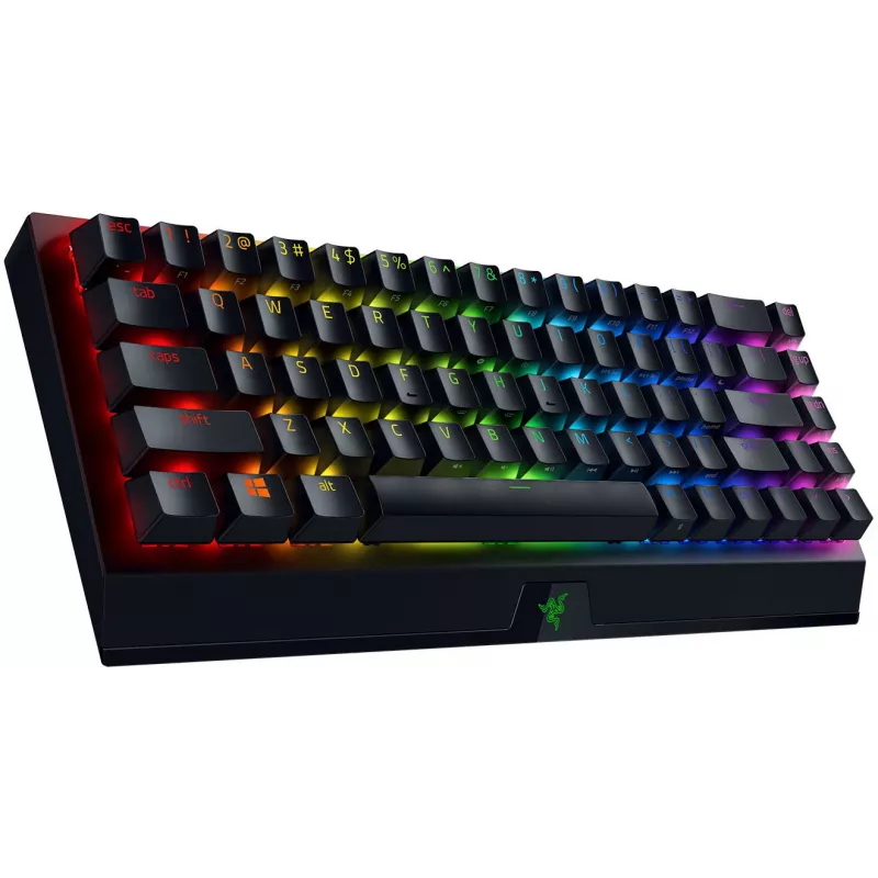 Razer BlackWidow V3 Mini HyperSpeed 65% belaidė mechaninė žaidimų klaviatūra - Razer Yellow jungikliai, Chroma RGB, Bluetooth 5.0, USB-C, juoda
