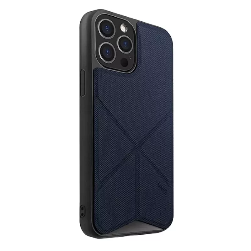 UNIQ Transforma Folio dėklas, skirtas iPhone 12 Pro Max – elektrinė mėlyna