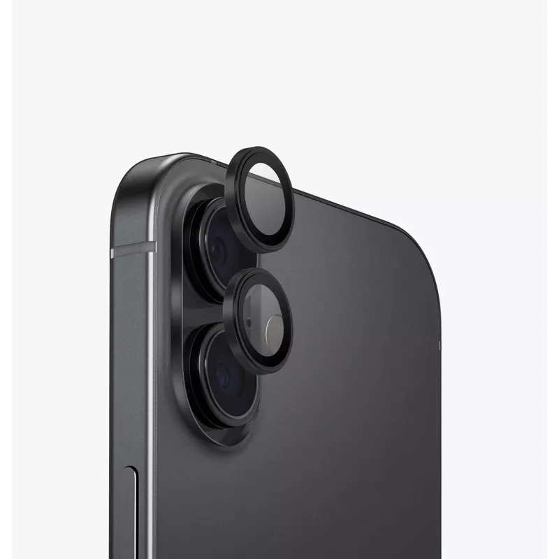 UNIQ Optix Optix Aliuminio kameros objektyvo apsauga, skirta iPhone 17 su aplikatoriumi – sidabrinė
