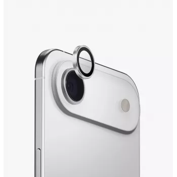 UNIQ Optix Aliuminio fotoaparato objektyvo apsauga, skirta iPhone 13 Pro / 13 Pro Max - sidabrinė su aplikatoriumi