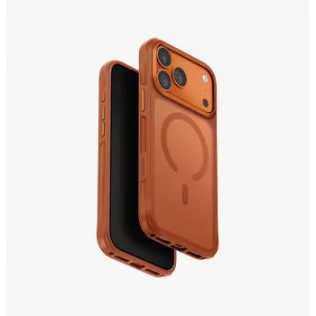 UNIQ Veren MagClick įkrovimo dėklas, skirtas iPhone 17 Pro Max, oranžinis