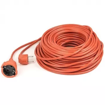 POWER PLANT, LLC 40m ilgio prailgintuvas su 1 Schuko kištukiniu lizdu, 3x2,5mm² guminis kabelis, IP44, 16A, 230V, juodas