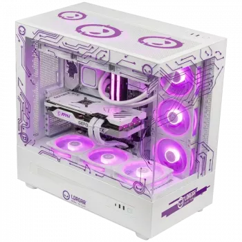 LORGAR PRO P401 žaidimų kompiuteris - AMD Ryzen 7 7800X3D, GeForce RTX 5070 Ti 16GB, 32GB DDR5 6400MHz, 2TB NVMe SSD, 850W PSU, 360mm AIO, baltas, Windows 11 Home, 3 metų garantija