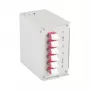 EFB DIN Rail paskirstymo dėžutė OM4, 12x LC pigtail, 6x LC-Duplex mova, šviesiai pilka