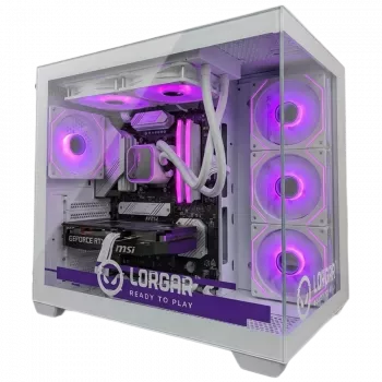 LORGAR ADVANCED A201 žaidimų kompiuteris - AMD Ryzen 5 7500F, GeForce RTX 5060 Ti 16GB, 32GB DDR5, 1TB NVMe SSD, 750W PSU, baltas