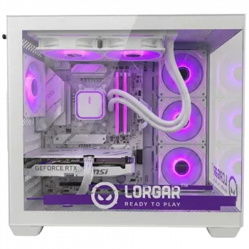 LORGAR ADVANCED A201 žaidimų kompiuteris - AMD Ryzen 5 7500F, GeForce RTX 5060 Ti 16GB, 32GB DDR5, 1TB NVMe SSD, 750W PSU, baltas