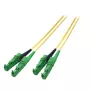 EFB R&M 3 m dvipusis šviesolaidinis kabelis E2000/APC – E2000/APC, OS2 vienmodis, LSZH, geltonas, G657A1