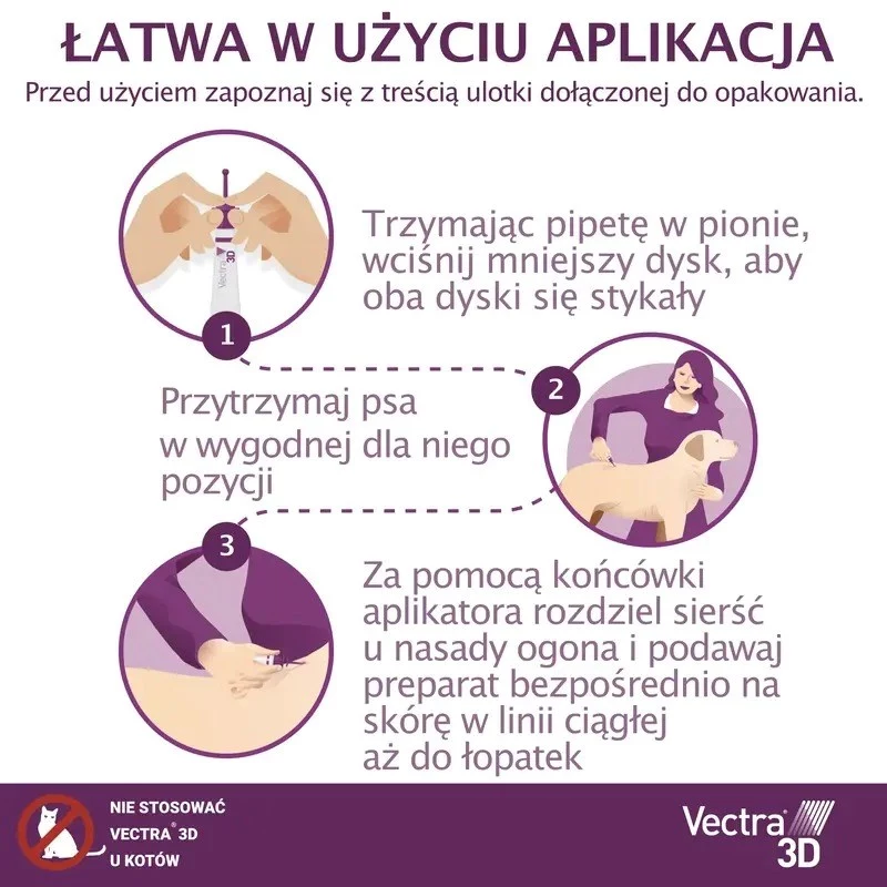 Ceva Vectra 3D lašai ant keteros šunims 25-40 kg (3 pipetės)