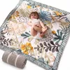 Momcozy Green Forest dvipusis XPE putplasčio žaidimų kilimėlis – apverčiamas su gyvūnų abėcėle, vandeniui atsparus, netoksiškas, 10 mm storio, sulankstomas su nešiojimo krepšiu