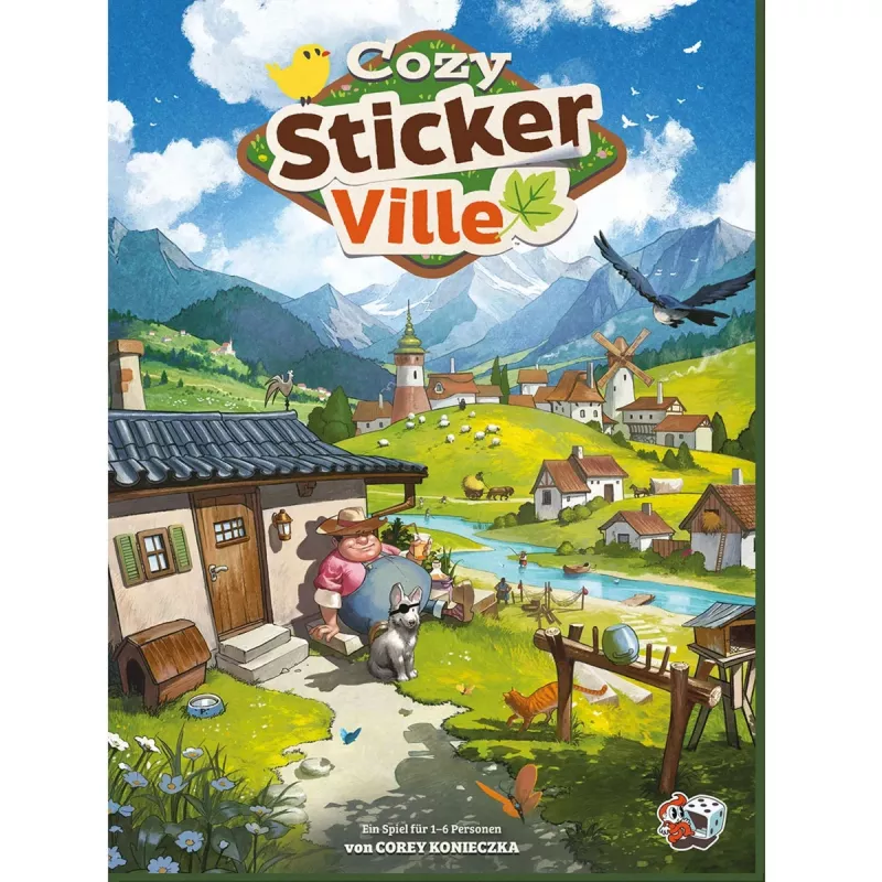 ASMODEE Cozy Stickerville lipdukų knygelė | TOPModel serija | 24 puslapiai, 6 lipdukų lapai | Kūrybinis žaidimas nuo 6 metų