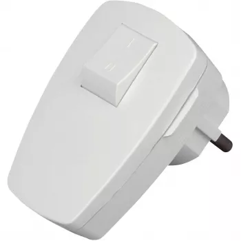 Kopp Schuko kampinis kištukas su jungikliu, baltas, 16 A, IP20