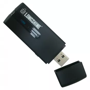 Longshine LCS-8133 belaidis adapteris, USB 3.0, 300Mbit/s, 2,4GHz, 802.11n, mini USB raktas, juodos spalvos