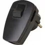 Kopp plastikinis saugos kištukas su svirtiniu jungikliu, juodas, 16 A, 250 V, 3 x 1,5 mm²