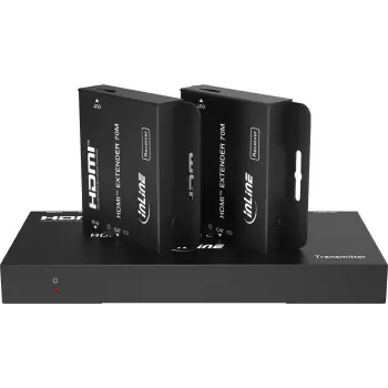 InLine® vaizdo skirstytuvas/ilgintuvas 1x2 Cat.6 HDMI 4K/30Hz rinkinys