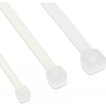 InLine® kabelių raiščiai 200mm x 4.8mm, natūralūs, 100 vnt.
