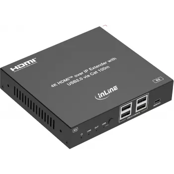 InLine® KVM imtuvas per IP, HDMI 4K/60Hz, 100m, RX (57886H)