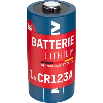 ANSMANN 1510-0072 CR123A ličio baterija – 3V 1600mAh, didelis energijos tankis, 10 metų galiojimas (didmeninė pakuotė)