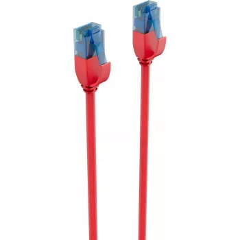 ShiverPeaks BASIC-S Slim Cat6 U/UTP jungiamasis laidas, 5m, raudonas, 28 AWG, 10 Gbps