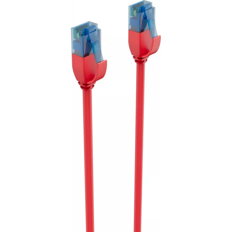 ShiverPeaks BASIC-S Slim Cat6 U/UTP jungiamasis laidas, 5m, raudonas, 28 AWG, 10 Gbps