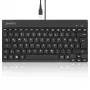 Perixx PERIBOARD-326 DE apšviesta USB klaviatūra, laidinė, juoda