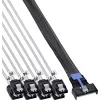 InLine® MCIO x8 atšakos kabelis į 8x SATA, 1 m