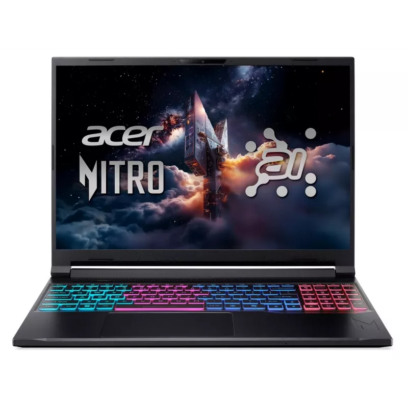 Acer Nitro V 16S AI žaidimų nešiojamasis kompiuteris - Ryzen AI 7 350, 16 colių WQXGA 165Hz, 16GB DDR5, 1TB SSD, NVIDIA GeForce RTX 5050, Windows 11 Pro, juodos spalvos