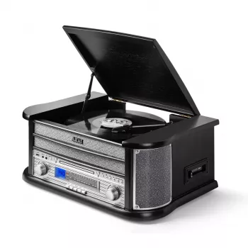 AKAI ATT-350CC 3-in-1 muzikos centras su CD, kasečių ir USB įrašymu bei AM/FM radiju