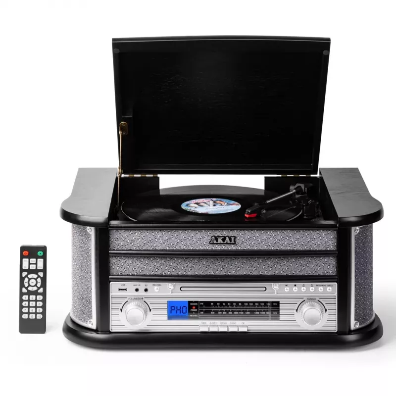 AKAI ATT-350CC 3-in-1 muzikos centras su CD, kasečių ir USB įrašymu bei AM/FM radiju