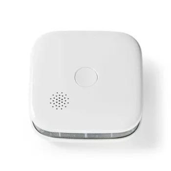 Nedis SmartLife Wi-Fi dūmų detektorius WIFIDS21WT3 - 3 vnt., fotoelektrinis, 85 dB sirena, išmanūs pranešimai, EN 14604 sertifikuotas, baltas