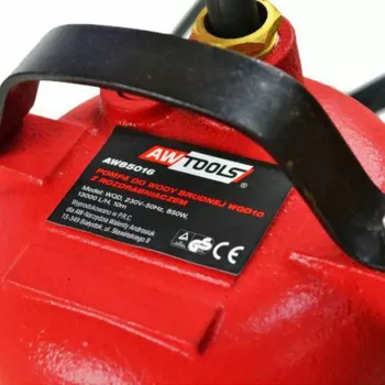 AWTOOLS 400460 Povandeninis fekalinis siurblys su smulkintuvu 850W - 15000 L/h, 10 m pakėlimo aukštis, nerūdijančio plieno smulkintuvas, automatinis plūdės jungiklis, 10 m laidas, IPX8