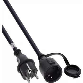 InLine® įžeminimo kontaktų ilgintuvas lauko darbams IP44, su apsauga nuo prisilietimo, 10 m