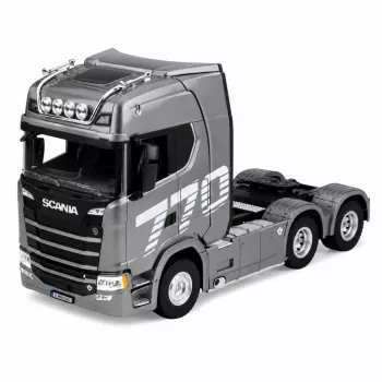 HUINA 32329 Scania 1:18 6 kanalų nuotolinio valdymo vilkikas, pilka/sidabrinė