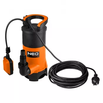 NEO TOOLS 900W povandeninis purvinų vandenų siurblys su 16000 l/h našumu ir plūdiniu jungikliu