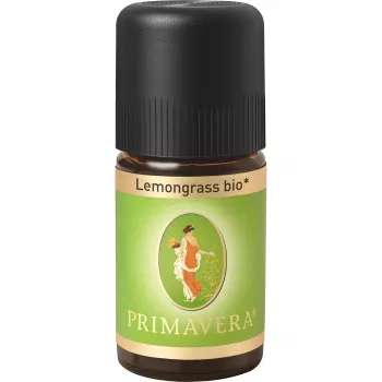 PRIMAVERA Organic Lemongrass eterinis aliejus 5 ml – 100% grynas, NATRUE sertifikuotas