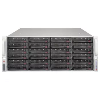 Supermicro SuperChassis 4U CSE-846BE1C-R609JBOD 24 lizdų karšto keitimo SAS3/SATA3 JBOD talpyklos korpusas su pertekliniu 600W Platinum maitinimu