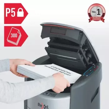 Rexel ShredMax AutoFeed+ 300M mikro pjūvio dokumentų smulkintuvas P-5, 300 lapų automatinis padavimas, 25 l talpa